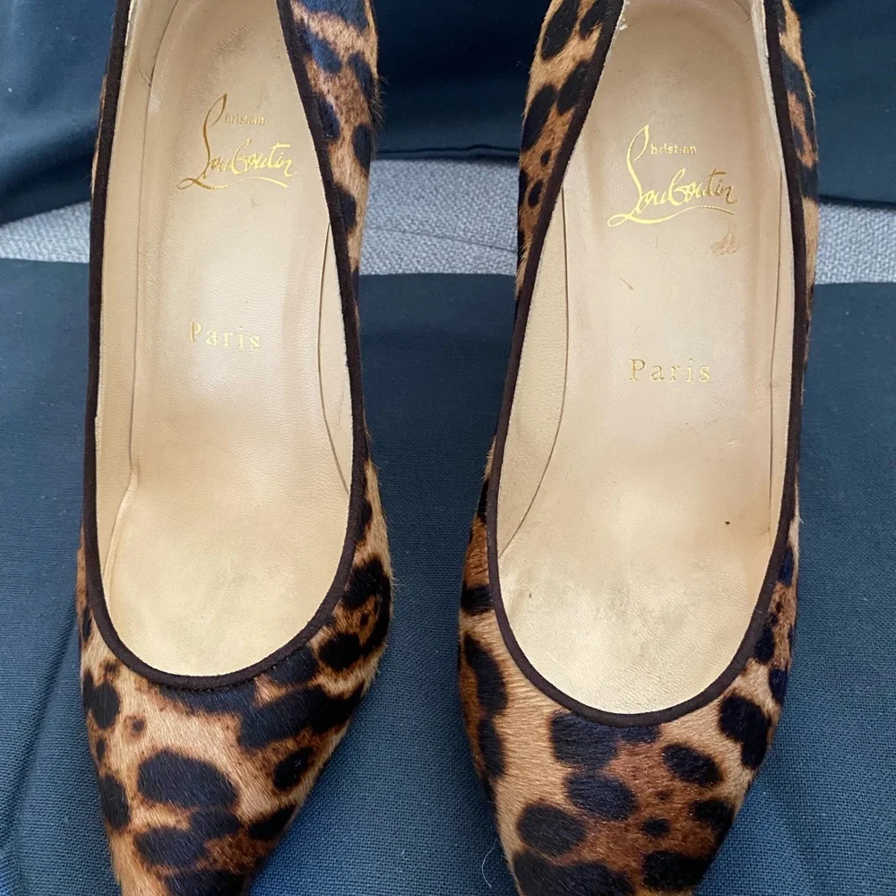Christian Louboutin Piou Piou Leopard Calf Hair Heels - Picture 12 of 12